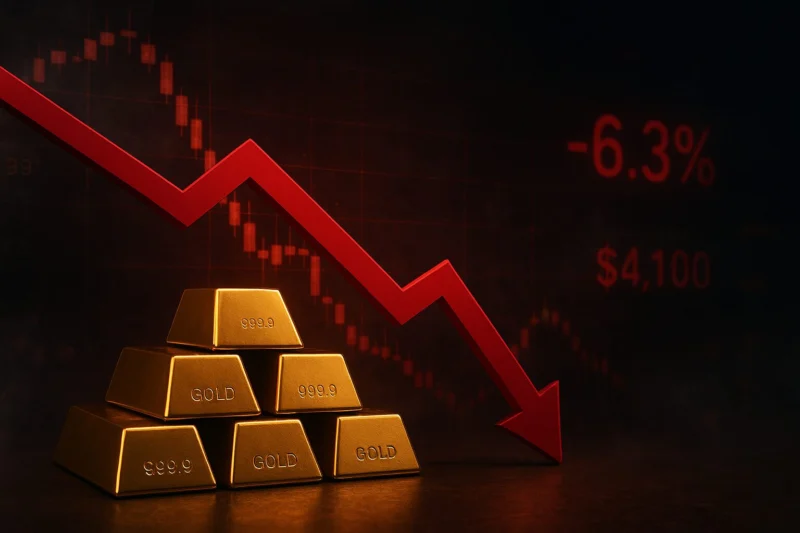 Gold Prices Tumble: Spot Gold Slides Over 6% to $4,563.36/oz Amid Global Market Jitters