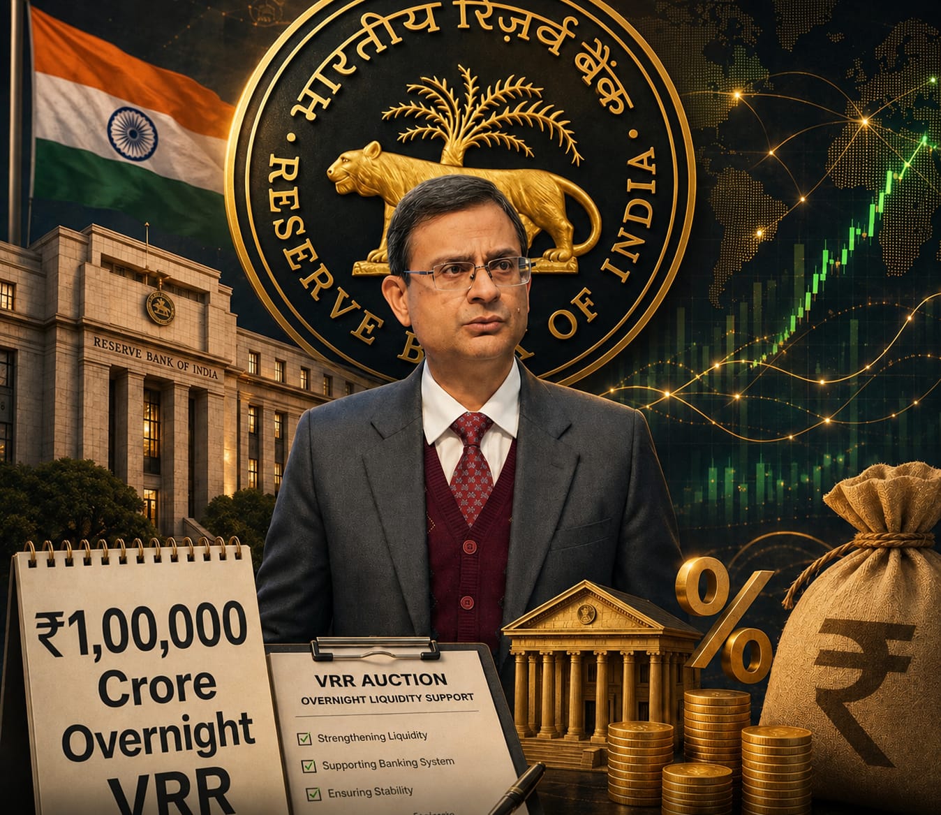 RBI to Conduct ₹1 Trillion Overnight VRRR Auction on Aug 13