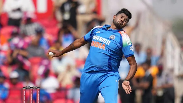 Harshit Rana Strikes as Rishad Hossain Falls for 18, Caught by Hardik Pandya