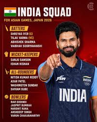 BCCI Names Full-Strength Asian Games 2026 Cricket Squad