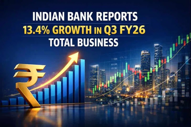 Indian Bank Posts Robust 13.4% YoY Growth In Q3 FY26 Business