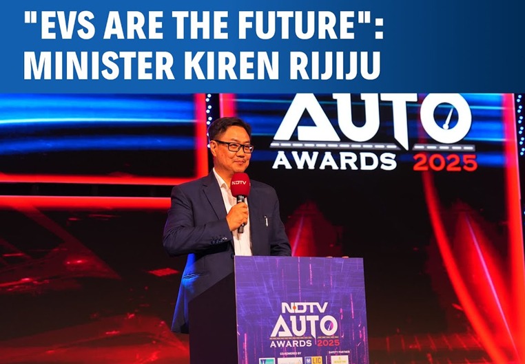 Gearing Up for Excellence: Union Minister Kiren Rijiju Honors Winners at NDTV Auto Awards 2025