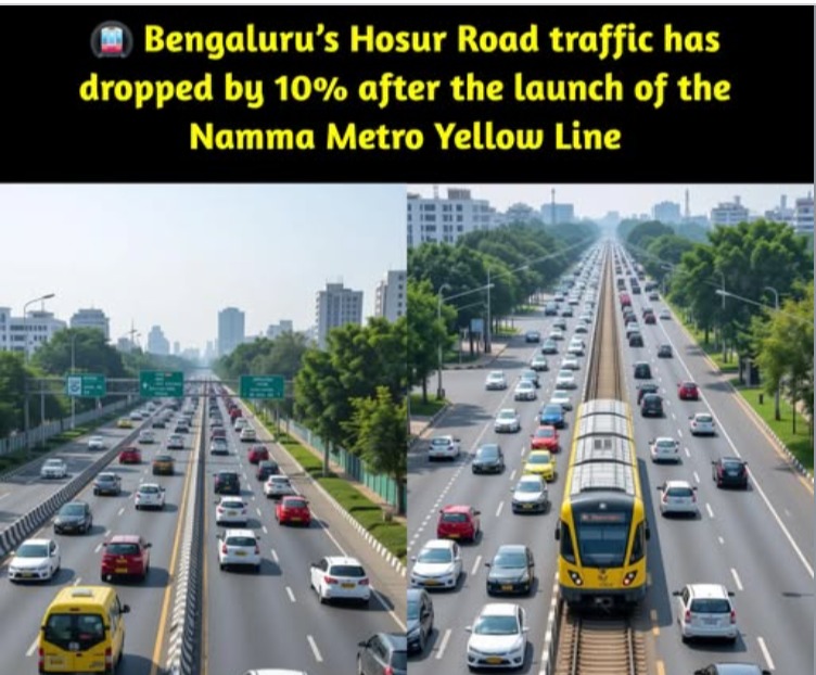 Metro Moves, Traffic Grooves: Bengaluru’s Yellow Line Eases Hosur Road Chaos