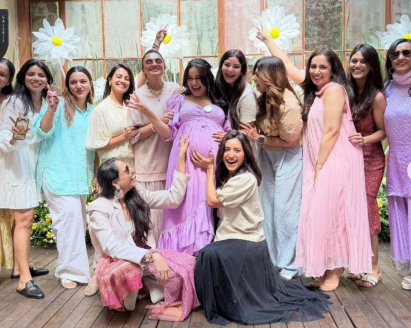 Surbhi Jyoti Glows In Lavender At Dreamy Pastel-Themed Baby Shower Celebration