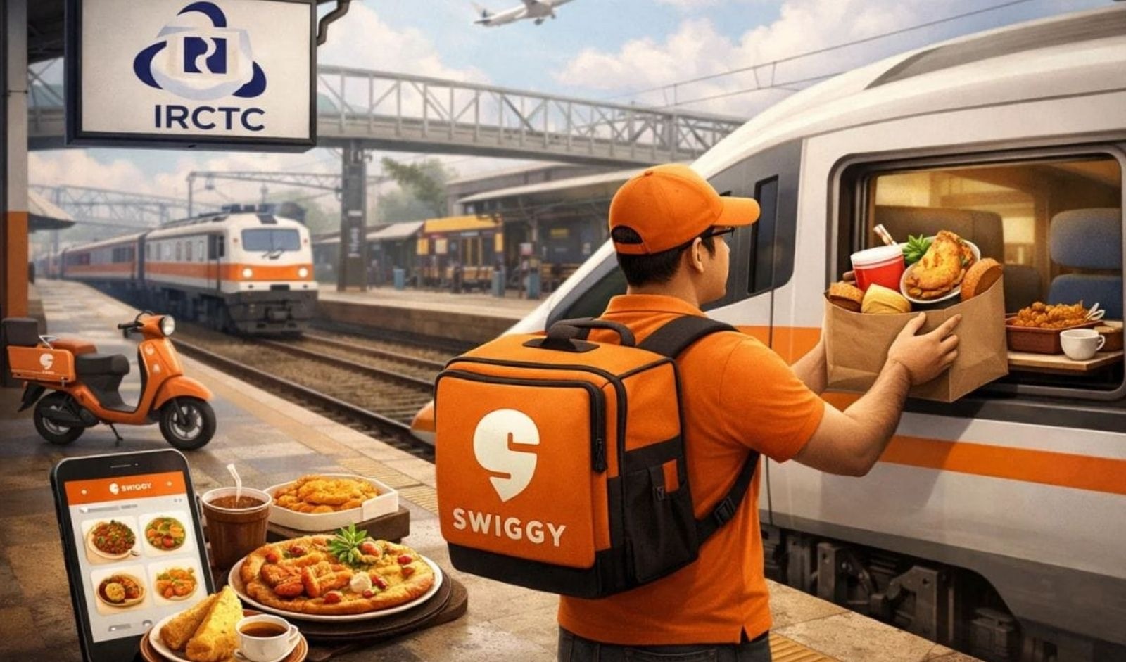Swiggy Shares Gain 7% on Expansion of Food on Train Network