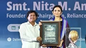 Nita Ambani Receives KISS Humanitarian Award For Philanthropic Contributions
