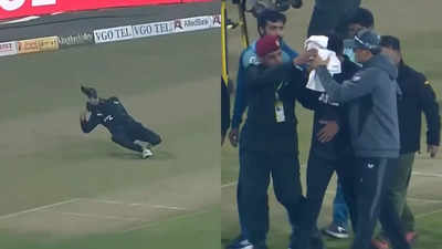 Rachin Ravindra Exits Field After Forehead Blow in Pakistan-New Zealand ODI