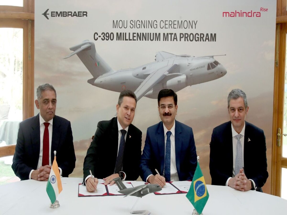 Embraer And Mahindra Sign Pact To Introduce C-390 Millennium In India