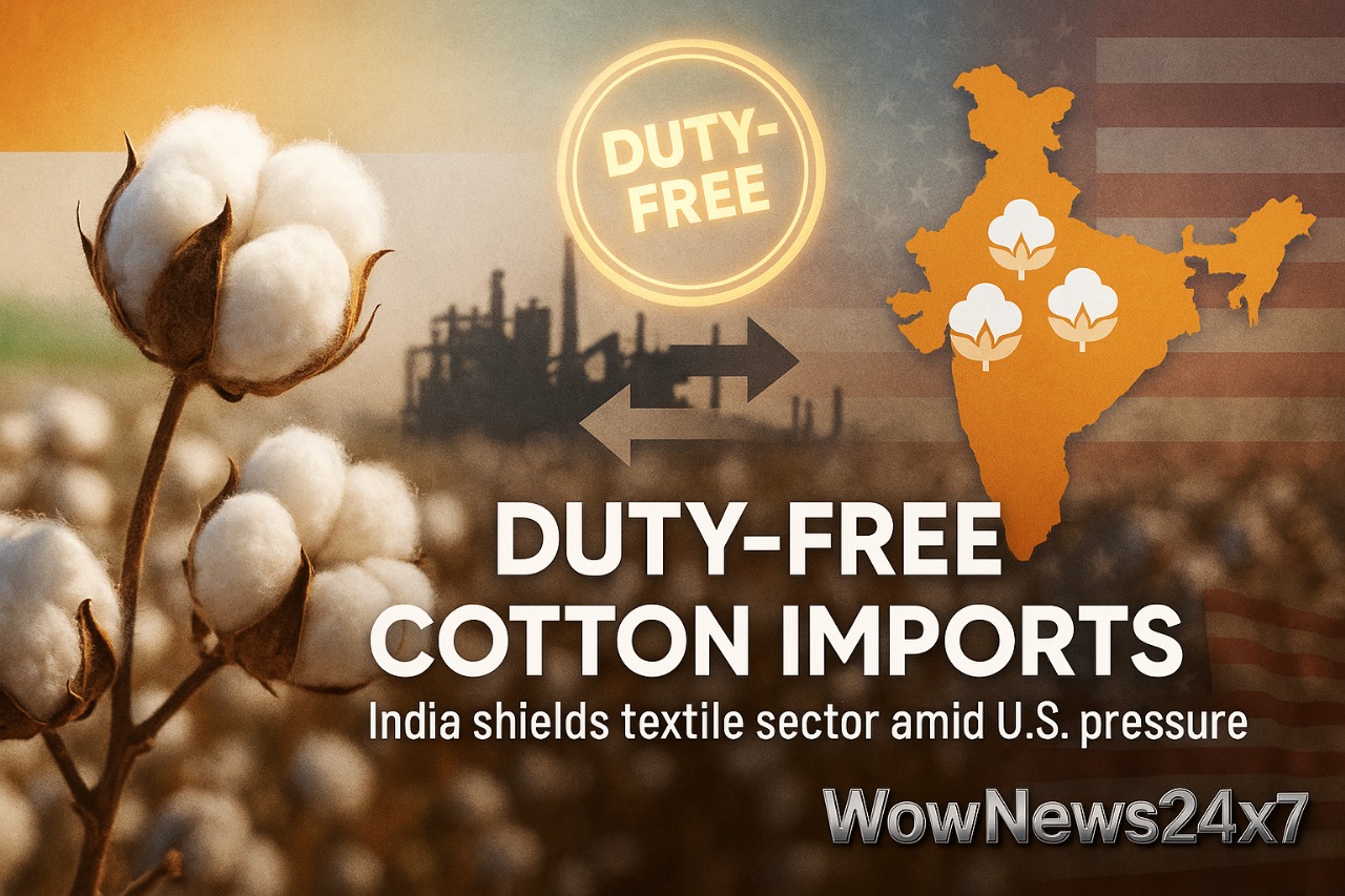 Cotton Gets a Duty-Free Window: India Waives Import Tariffs to Shield Textile Sector Amid US Pressure