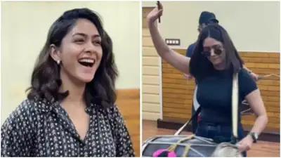 Mrunal Beats the Drum: Dhol Lessons for Son of Sardaar 2 Leave Her Tired but Totally Thrilled!
