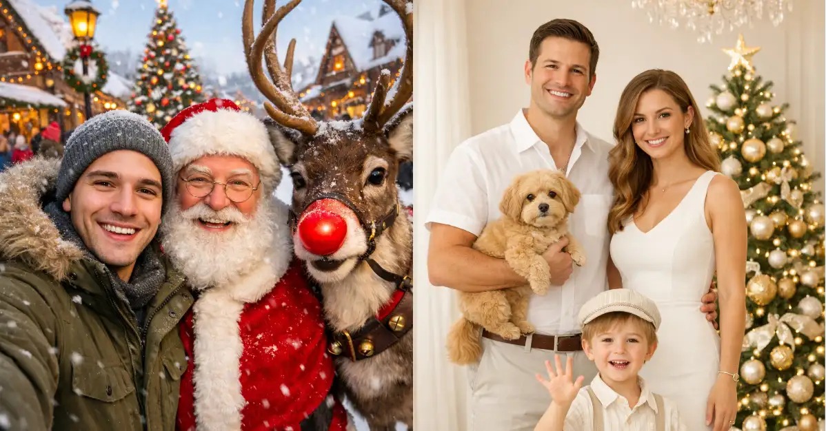 Turn Your Selfie Into A Christmas AI Portrait With GPT Image 1.5 And Gemini Nano Pro