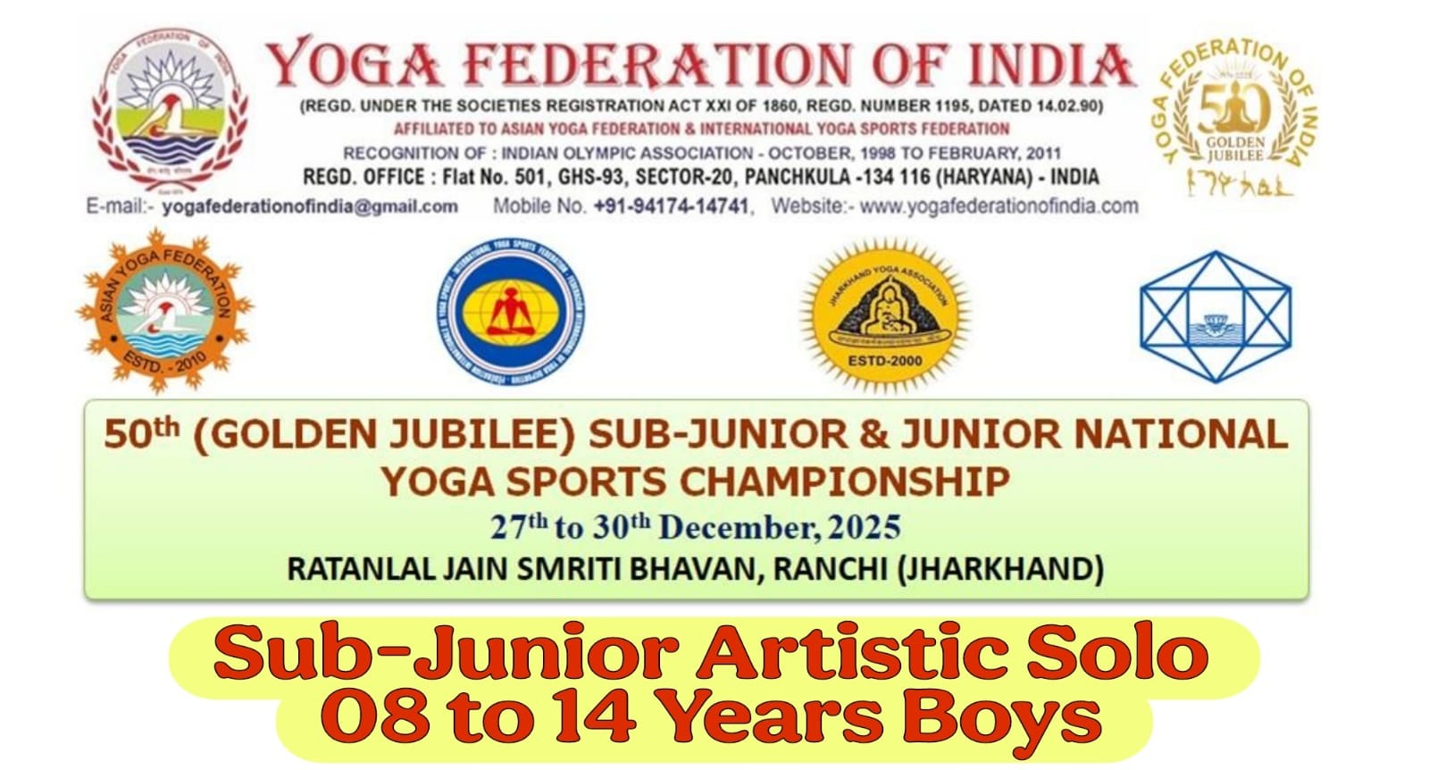 Eight Kurnool Yogis Poised for National Glory at Golden Jubilee Championships