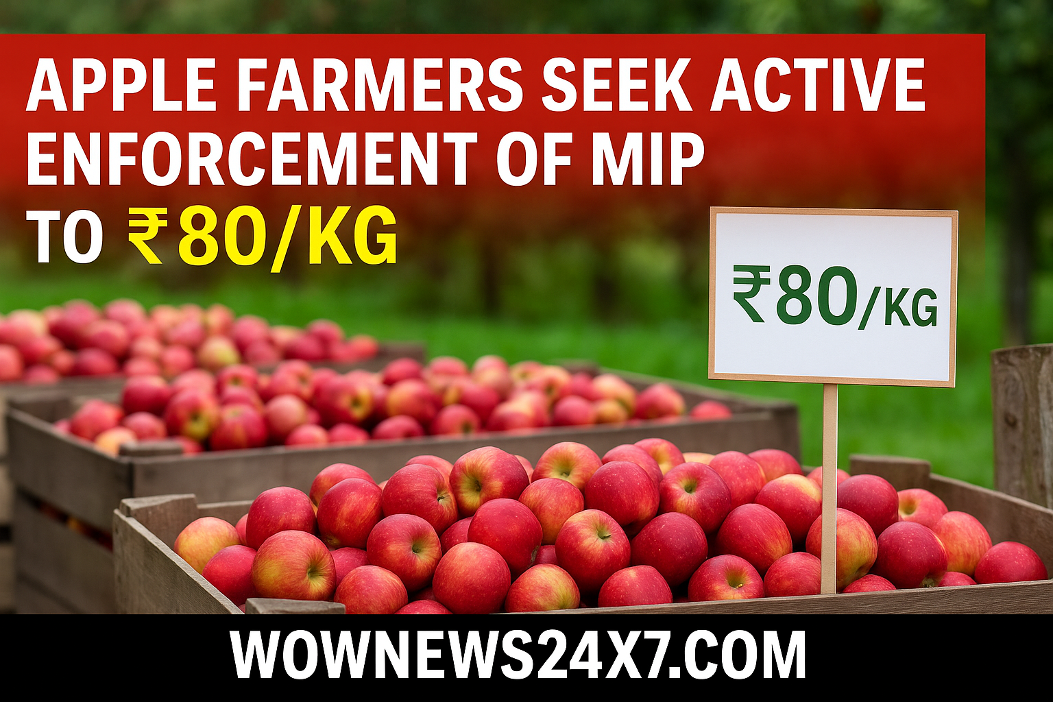 “Sweet Relief for Apple Growers”: Centre Hikes MIP to ₹80/kg, But Farmers Demand Action Beyond Words