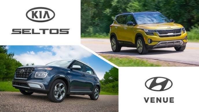 SUV Siblings Spotted: Kia Seltos and Hyundai Venue Share the Spotlight in High-Profile Road Tests