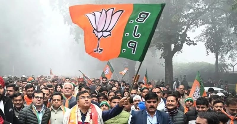 BJP Surges Ahead in Delhi Assembly Elections, AAP Trails Behind