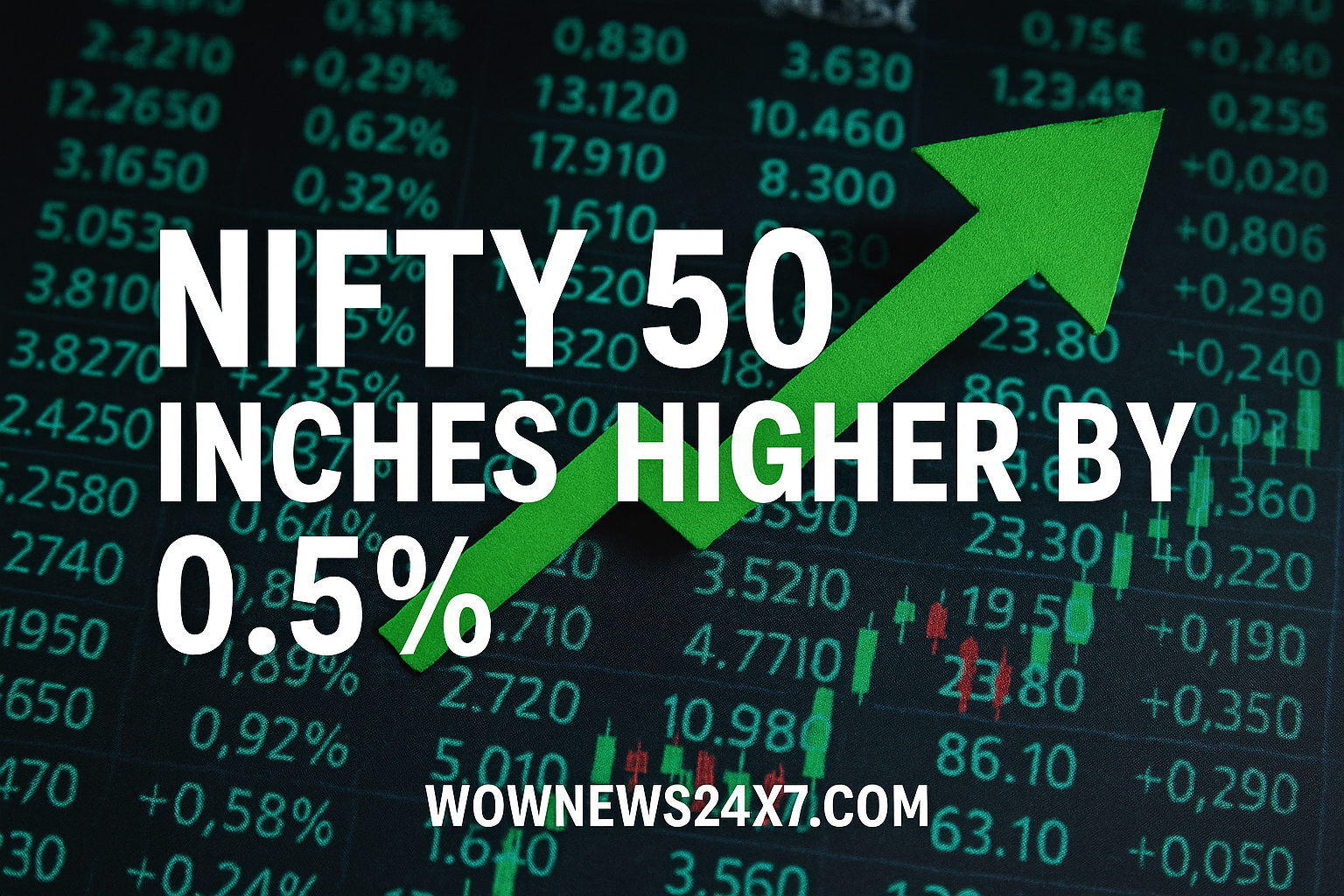 India’s Nifty 50 Extends Gains, Closes 0.5% Higher on Renewed Investor Optimism and Strong Sectoral Performance