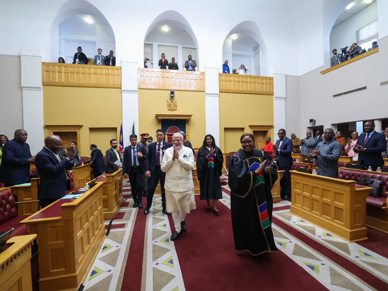 Modi’s Moment in Windhoek: Standing Ovation Seals Historic Address in Namibia
