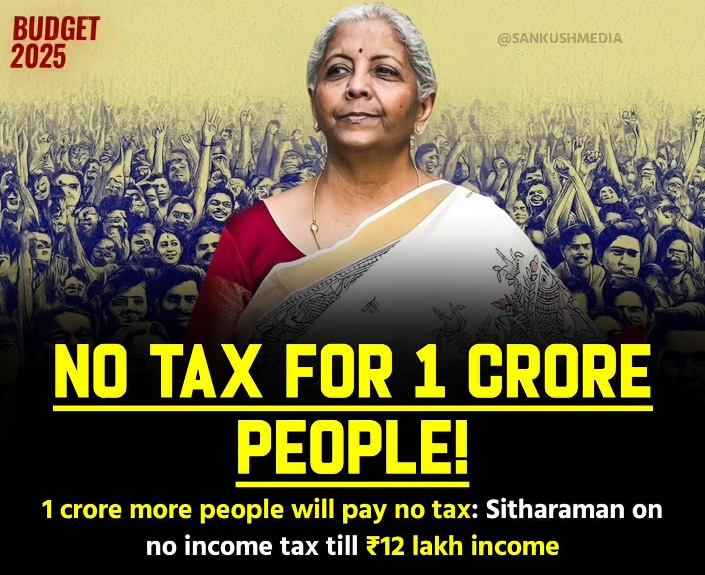Budget Blockbuster: Sitharaman Gifts Tax Exemption to 1 Crore Additional Indians
