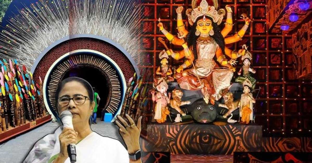 Mamata Banerjee’s Poetic Tribute Lights Up Tala Prattoy Durga Puja’s 100th Year
