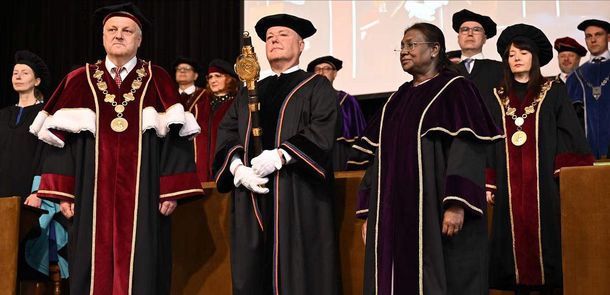 President Droupadi Murmu Conferred Honorary Doctorate in Slovakia