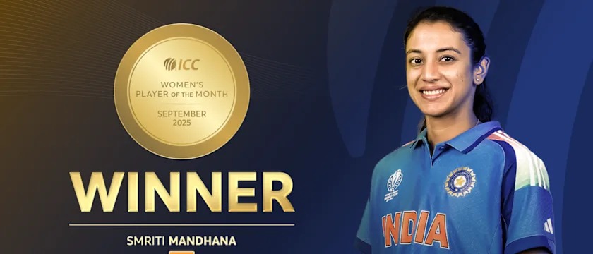 Mandhana’s Magic: India’s Star Batter Clinches ICC Women’s Player of the Month