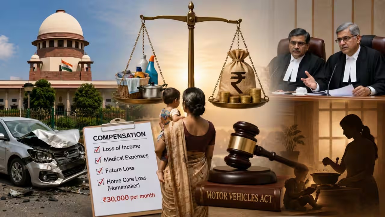 Supreme Court Fixes ₹30,000 Notional Income for Unpaid Homemakers