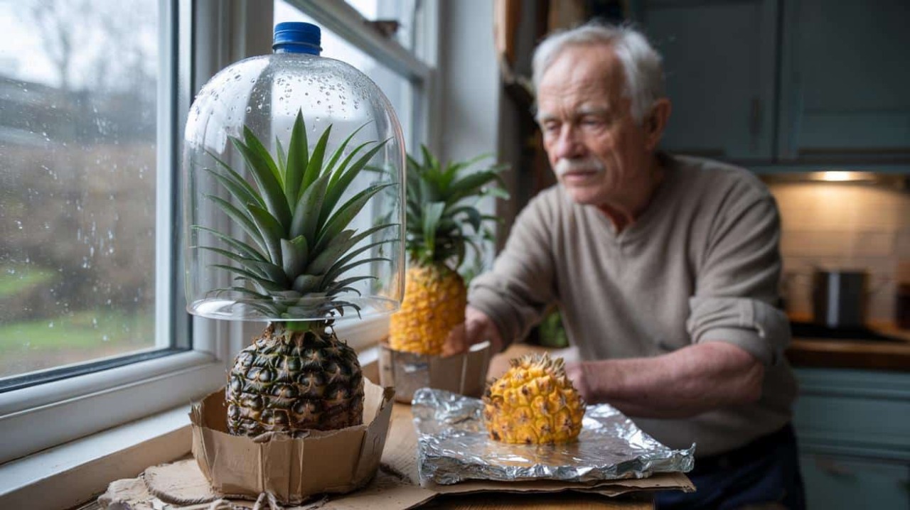 Pineapple Power: Kent Pensioner Grows Tropical Fruit Indoors Using Recycled Bottles