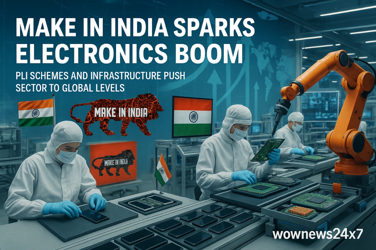 Make in India Sparks Electronics Boom: PLI Schemes and Infrastructure Push Sector to Global Levels