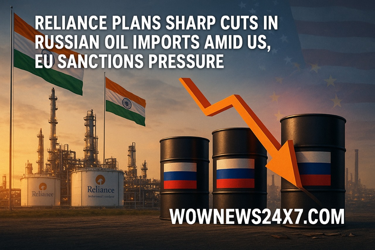 Reliance Plans Sharp Cuts in Russian Oil Imports Amid US, EU Sanctions Pressure