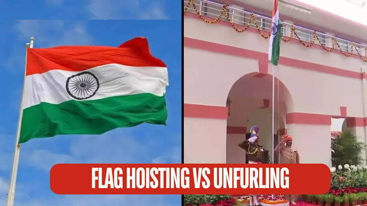 Flag Etiquette: Understanding the Difference Between Hoisting and Unfurling the Tricolor
