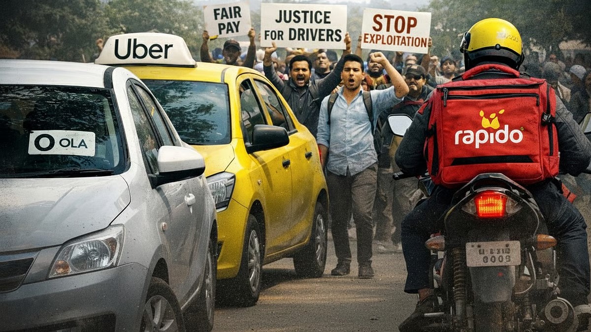 Uber, Ola, Rapido Drivers Stage Coordinated Protest to Demand Action on Bike Taxi Services