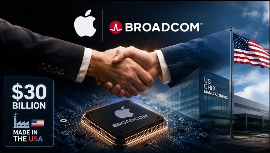 Apple Signs $30 Billion Broadcom Deal For US-Made Wireless Chips