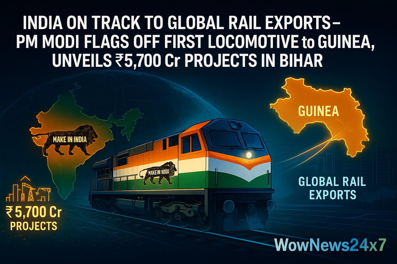 Make in India Goes Global—PM Modi Sends Locomotive to Africa, Unveils ₹5,700 Cr Boost for Bihar
