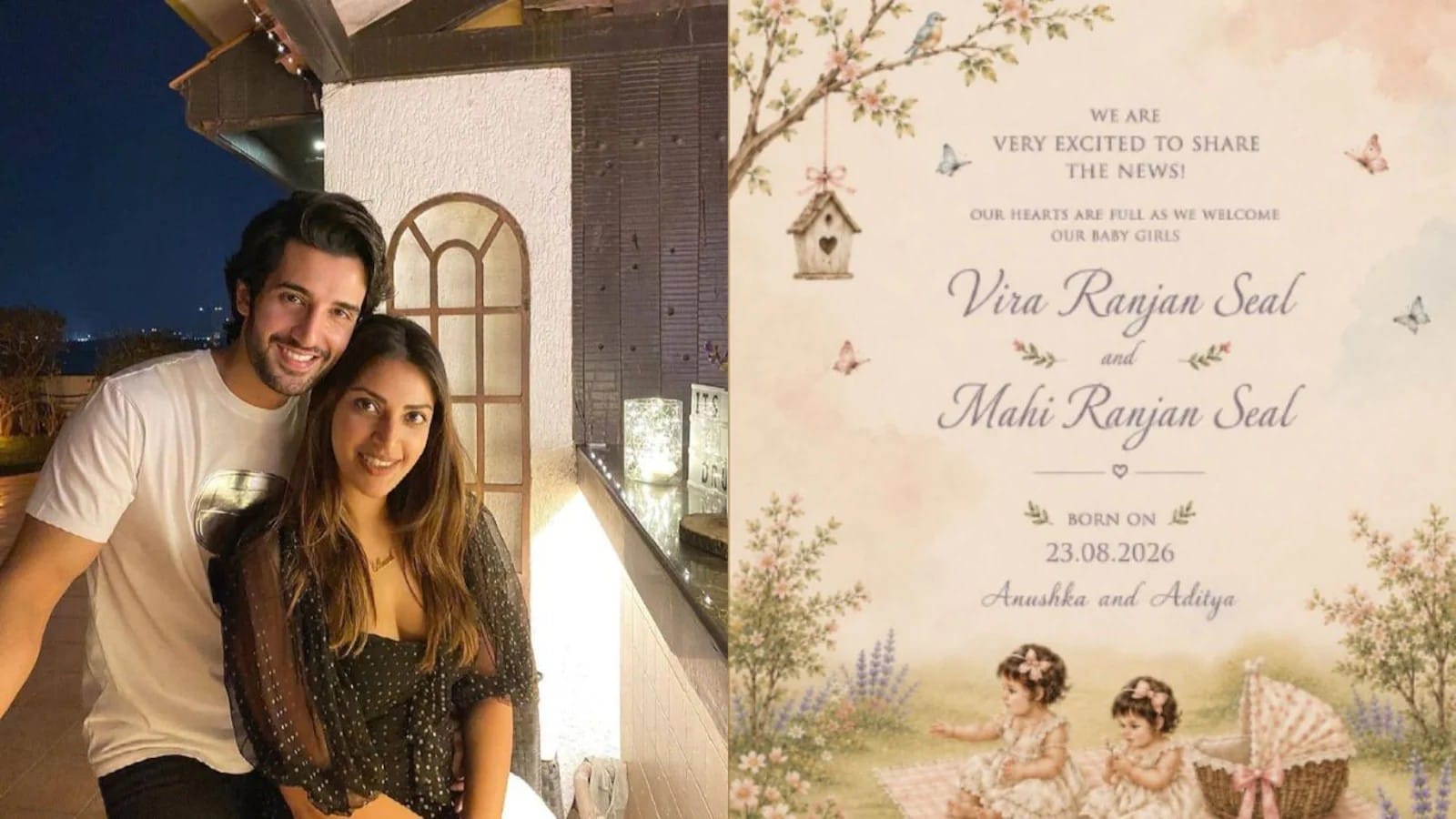 Anushka Ranjan and Aditya Seal Welcome Twin Daughters Vira and Mahi