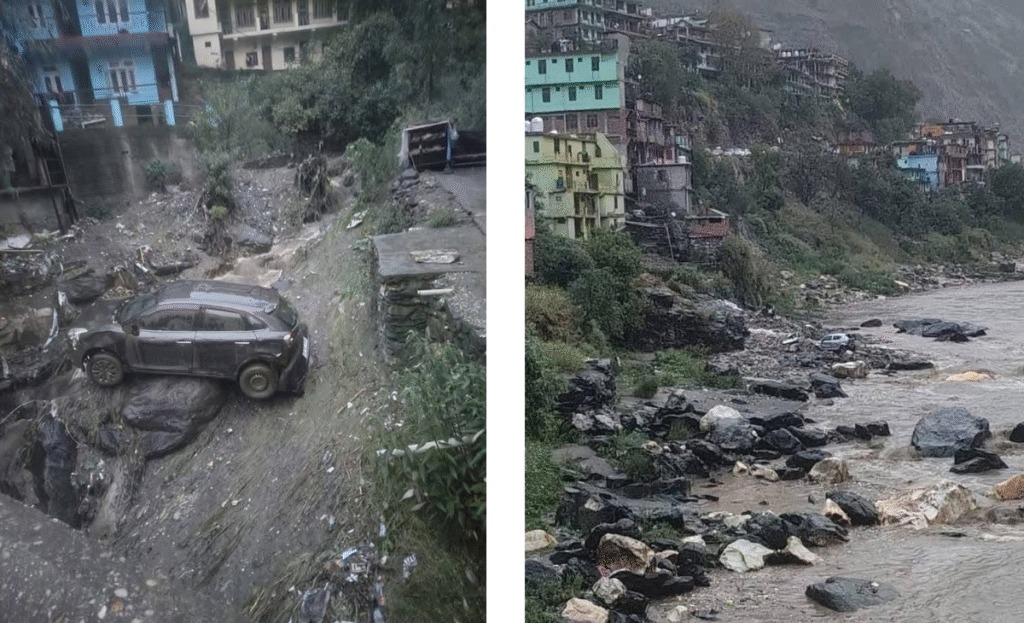 Cloudburst Chaos in Rampur: Flash Floods Sweep Away Vehicles, Leave Town Reeling