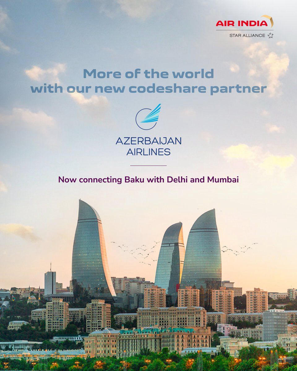 Shared Skies: Air India and Azerbaijan Airlines Forge New Codeshare Partnership