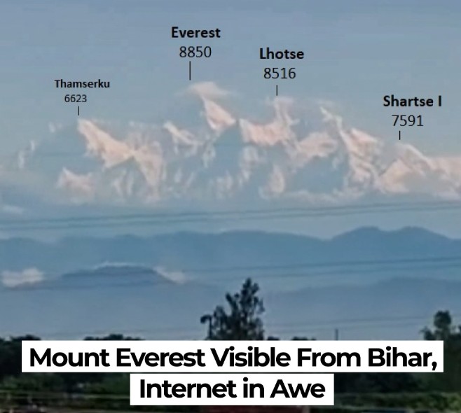 Everest From Afar: Bihar Town Captures Majestic Himalayan View After Rainfall
