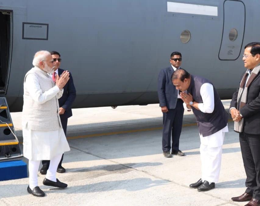 Historic Touchdown: PM Modi Lands on Assam’s First Emergency Highway Runway