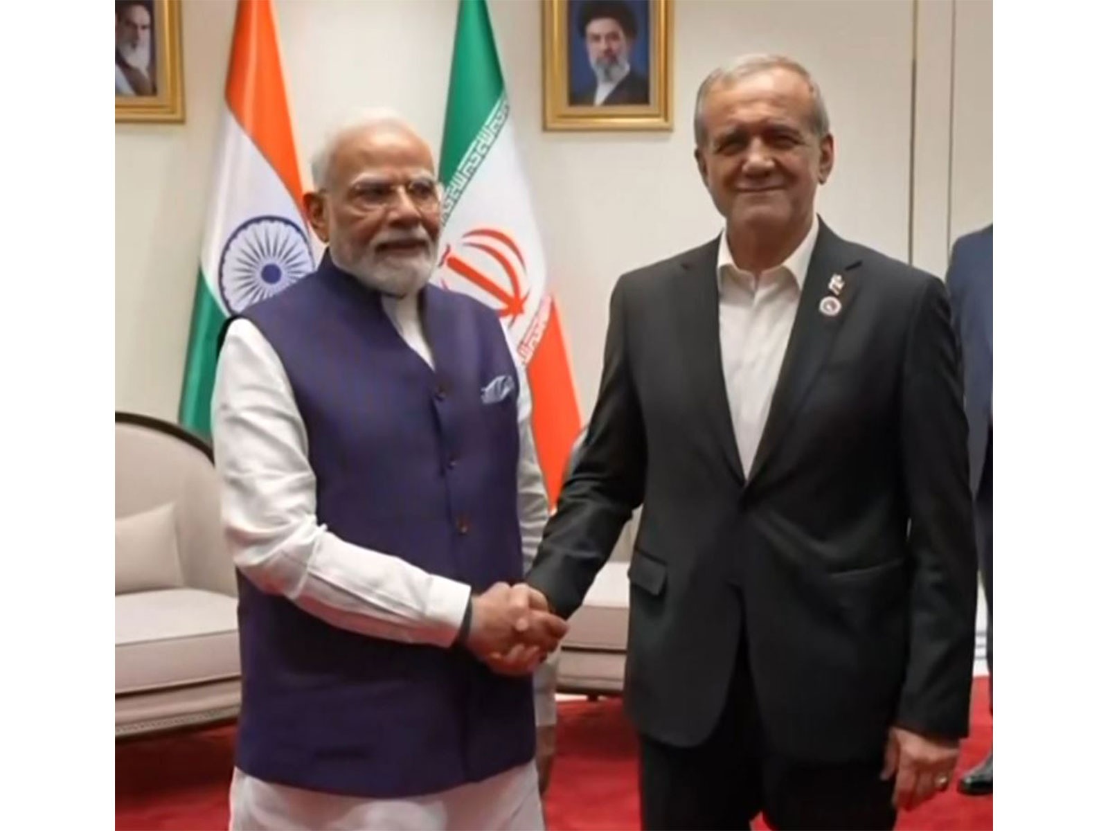 PM Modi Meets Iran President Pezeshkian at SCO Summit in Bishkek