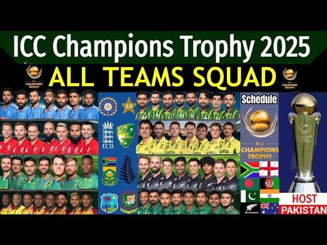 Champions Trophy 2025: All Teams Lock Final Squads; India's Rishabh Pant Makes Comeback