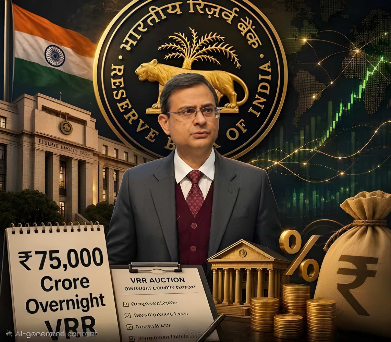 RBI to Conduct 750 Billion Rupee Overnight VRR Auction on June 30