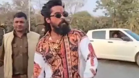 Pushpa 2" Fever Grips Mahakumbh: Devotee Channels Allu Arjun in Viral Homage