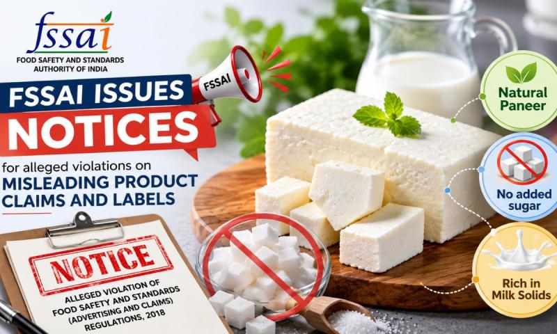 FSSAI Issues Notice to Heritage Foods Over Misleading Paneer Claims