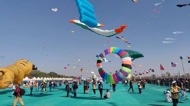 Sky Ablaze with Colors: Gujarat International Kite Festival Kicks Off