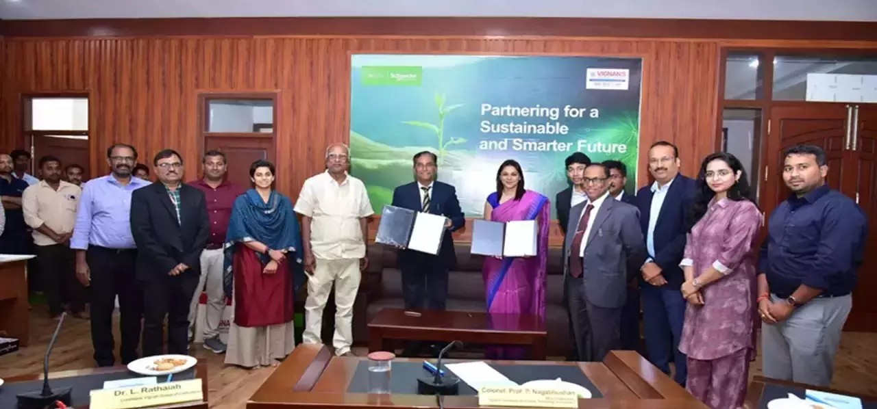 Vignan University and Schneider Electric Forge Groundbreaking Partnership for Green Innovation