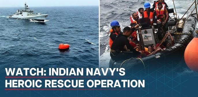 Inferno at Sea—INS Tabar Leads Daring Rescue After Tanker Blaze in Gulf of Oman