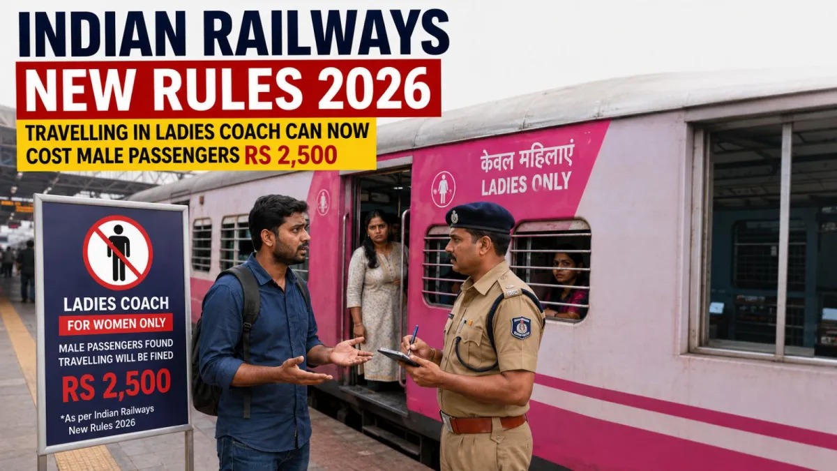 Indian Railways Increases Fine for Men in Ladies Coaches to ₹2,500