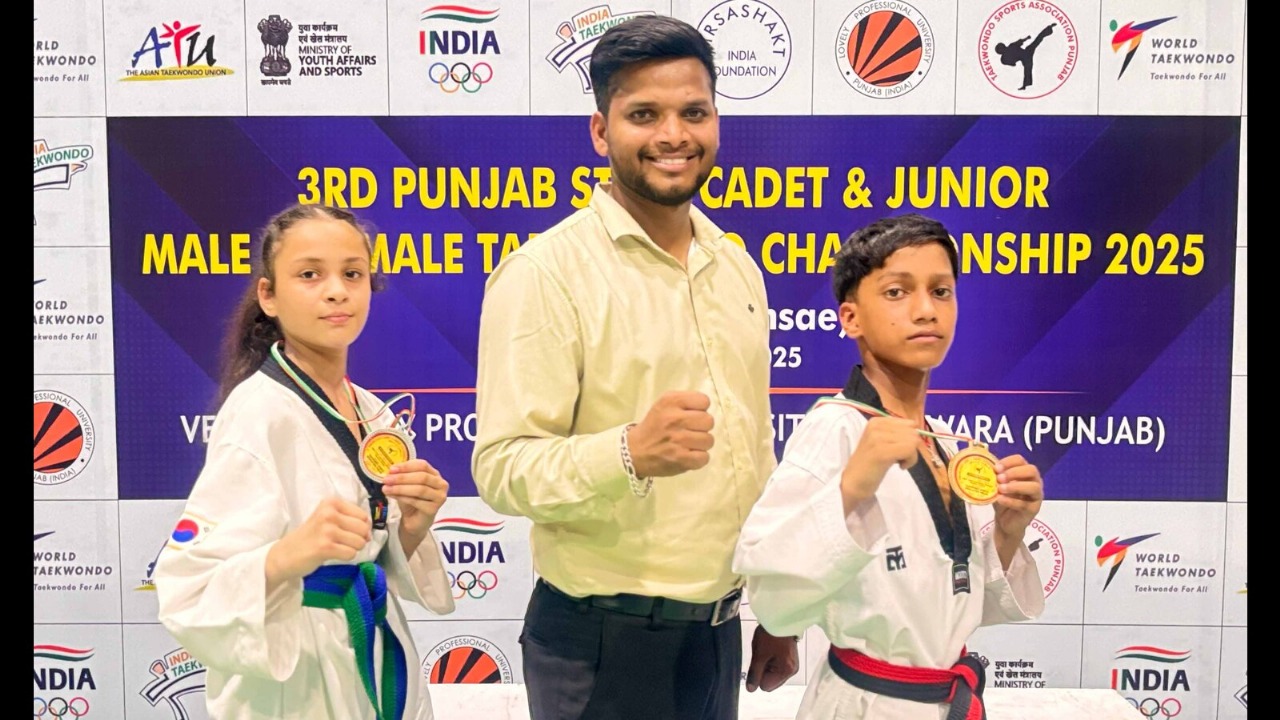 Chetan Gupta Shines with Gold at Punjab State Taekwondo Championship