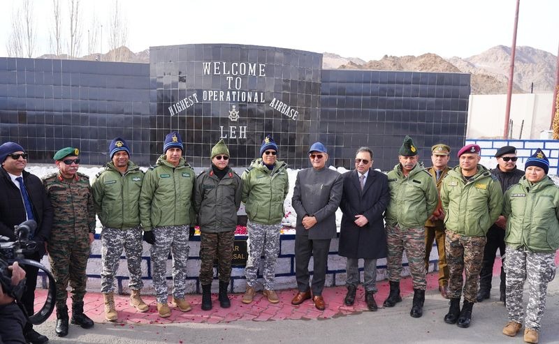 Ladakh L-G Inaugurates Parallel Taxi Track At Air Force Station Leh