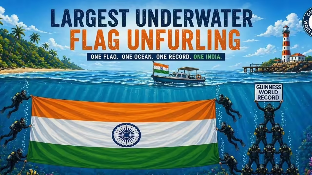 Andaman And Nicobar Sets Guinness World Record With Underwater Flag Unfurling